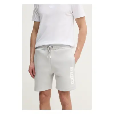 Kraťasy Alpha Industries Alpha PP Short pánské, šedá barva, 146365