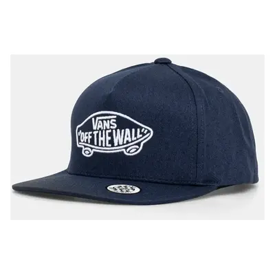 Dětská bavlněná kšiltovka Vans Classic Vans Snapback tmavomodrá barva, s aplikací, VN000J4VLKZ1