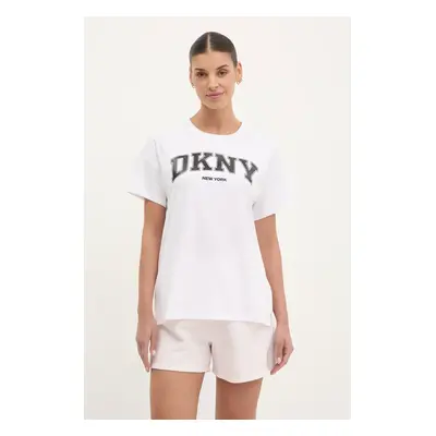 Bavlněné tričko Dkny bílá barva, DP5T1224