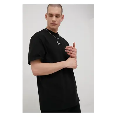 Bavlněné tričko Karl Kani černá barva, s aplikací, KKMQ12001BLK-black