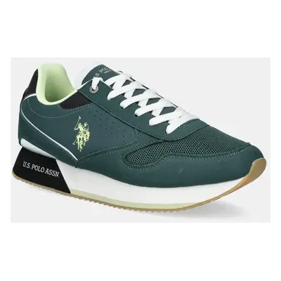 Sneakers boty U.S. Polo Assn. NOBIL003M/5HY9 zelená barva, NOBIL