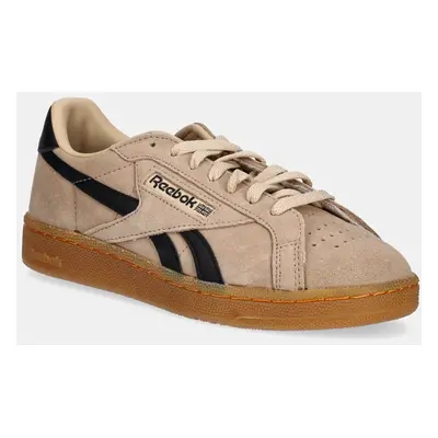 Semišové sneakers boty Reebok Classic CLUB C GROUNDS UK béžová barva, 100229643