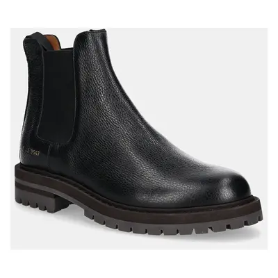 Kožené kotníkové boty Common Projects Chelsea Workboot in Leather pánské, černá barva, 2447