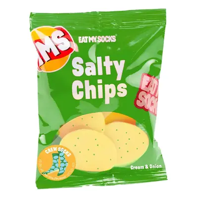 Ponožky Eat My Socks Salty Chips Green