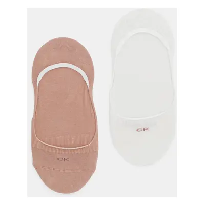 Ponožky Calvin Klein 2-pack dámské, růžová barva, 701218767