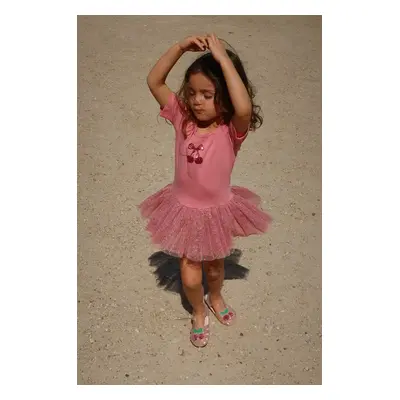 Dívčí šaty Konges Sløjd BALLERINA DRESS růžová barva, mini, KS102647