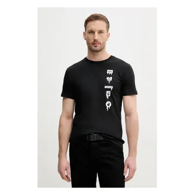 Bavlněné tričko Alpha Industries Freedom T černá barva, s potiskem, 156539