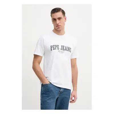 Tričko Pepe Jeans DERRIL TEE bílá barva, s potiskem, PM509766