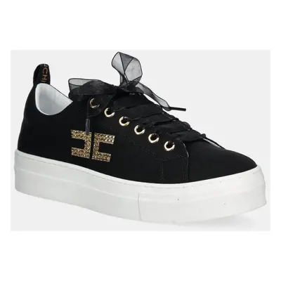 Dětské sneakers boty Elisabetta Franchi černá barva, F4A9-E0241