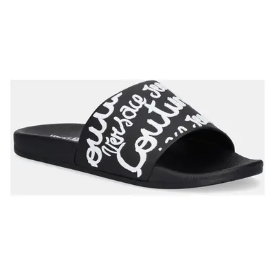 Pantofle Versace Jeans Couture dámské, černá barva, 78VA3SQ1 71352 L01