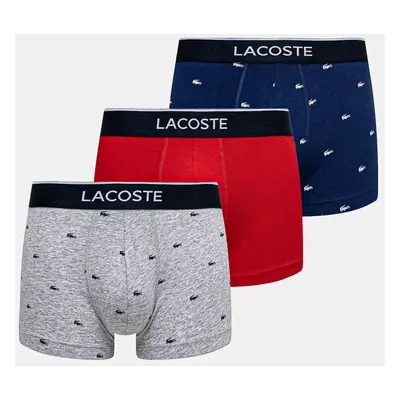 Boxerky Lacoste 3-pack pánské, tmavomodrá barva, 5H1299