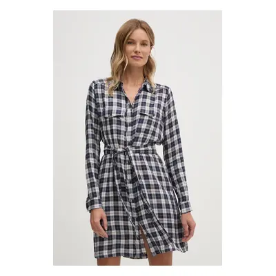 Šaty Pepe Jeans POLYS tmavomodrá barva, mini, PL953606