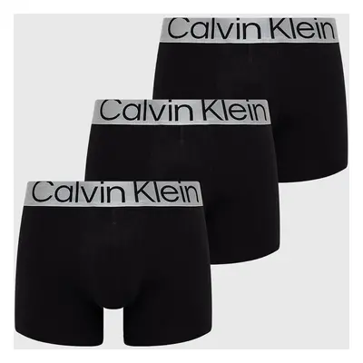 Boxerky Calvin Klein Underwear (3-pack) pánské, černá barva