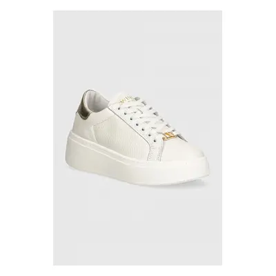 Kožené sneakers boty Twinset bílá barva, 242TCP010