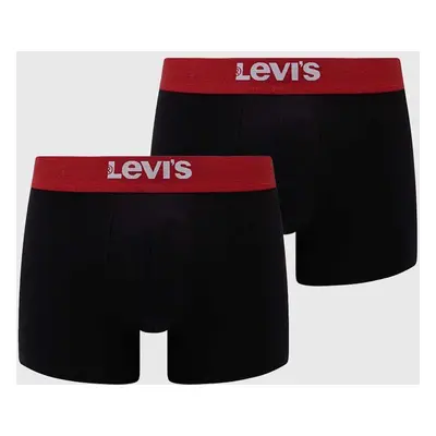 Boxerky Levi's 2-pack pánské, černá barva, 37149.0829-004