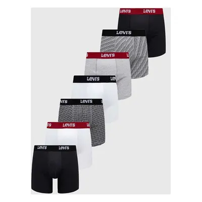 Boxerky Levi's 7-pack pánské, černá barva