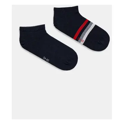 Ponožky Tommy Hilfiger 2-pack pánské, tmavomodrá barva, 701232467