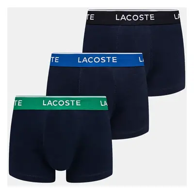 Boxerky Lacoste 3-pack pánské, modrá barva