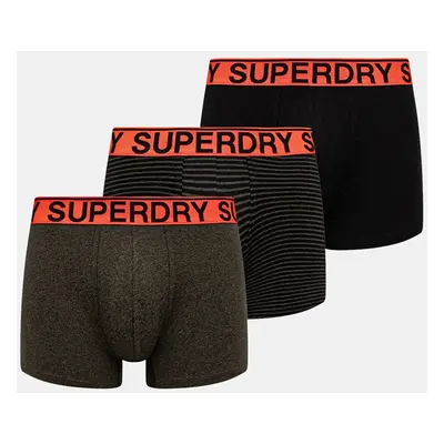 Boxerky Superdry 3-pack pánské, černá barva, M3110452A-B9Y