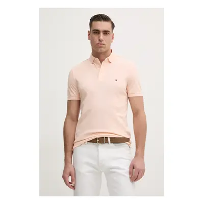 Polo tričko Tommy Hilfiger oranžová barva, MW0MW17771