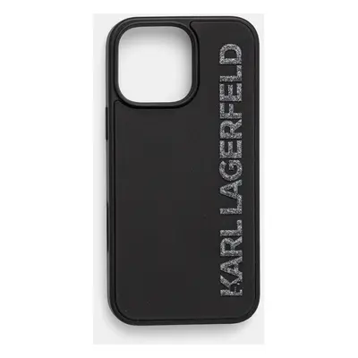 Obal na telefon Karl Lagerfeld iPhone 16 Pro Max černá barva, KLHCP16XRBKGVCK