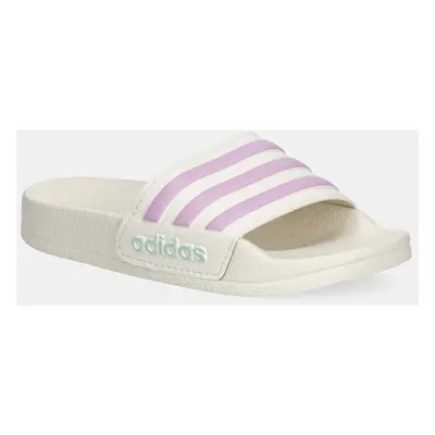 Dětské pantofle adidas ADILETTE SHOWER béžová barva, JP5784