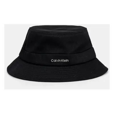 Bavlněný klobouk Calvin Klein černá barva, K60K613161