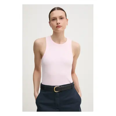 Top Tommy Hilfiger dámský, růžová barva, WW0WW38635