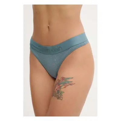 Tanga Calvin Klein Underwear zelená barva, 000QF7287E