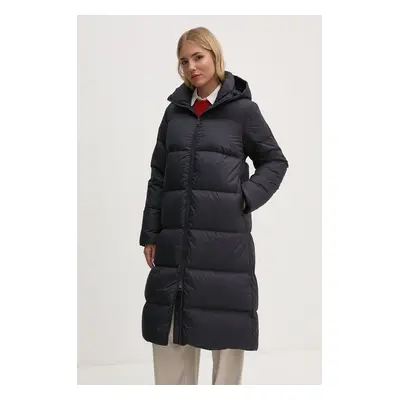 Péřová bunda Tommy Hilfiger dámská, tmavomodrá barva, zimní, WW0WW43784