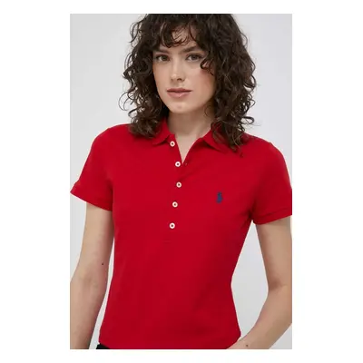 Polo tričko Ralph Lauren červená barva, 211870245