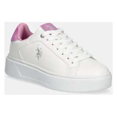 Sneakers boty U.S. Polo Assn. YVONNE001W/5Y2 bílá barva, YVONNE