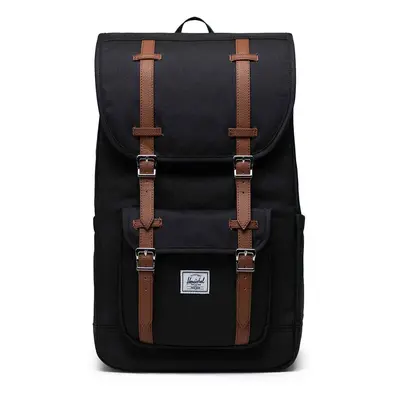 Batoh Herschel Little America Backpack černá barva, velký, hladký