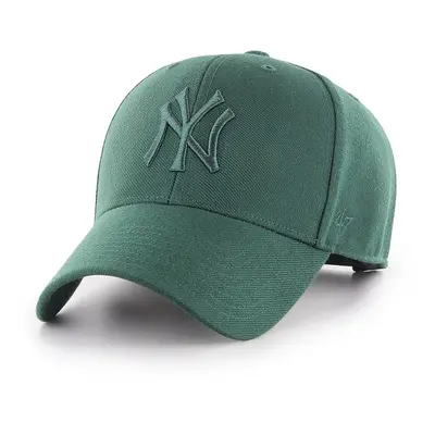 Čepice 47brand MLB New York Yankees zelená barva, s aplikací, B-MVPSP17WBP-DGA