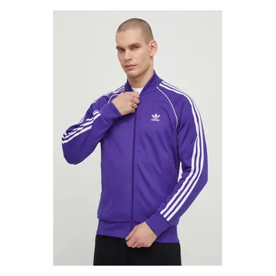 Mikina adidas Originals pánská, fialová barva, s aplikací, IR9885