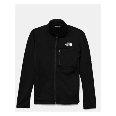 Dětská mikina The North Face TEEN HIKE MIDLAYER FZ černá barva, hladká, NF0A8AY5JK31