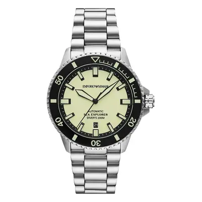 Hodinky Emporio Armani SEA EXPLORER stříbrná barva, AR60083