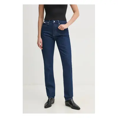 Džíny Calvin Klein Jeans dámské, tmavomodrá barva, J20J225138