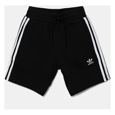 Dětské kraťasy adidas Originals černá barva, s aplikací, nastavitelný pas, IY7481