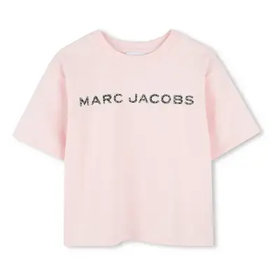 Dětské bavlněné tričko Marc Jacobs růžová barva, W60463