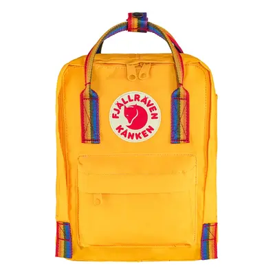 Dětský batoh Fjallraven Kanken Rainbow Mini žlutá barva, malý, hladký, F23621