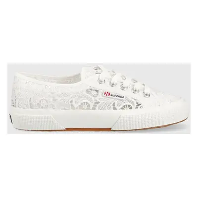 Tenisky Superga 2750 MACRAME dámské, bílá barva, S81219W