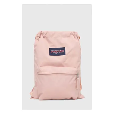 Batoh Jansport růžová barva, s aplikací