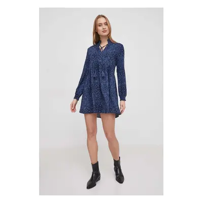 Šaty Pepe Jeans CLAUDIA tmavomodrá barva, mini, PL953516