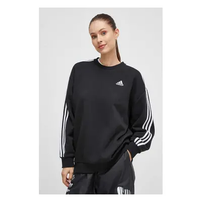 Mikina adidas dámská, černá barva, s aplikací, HZ5759