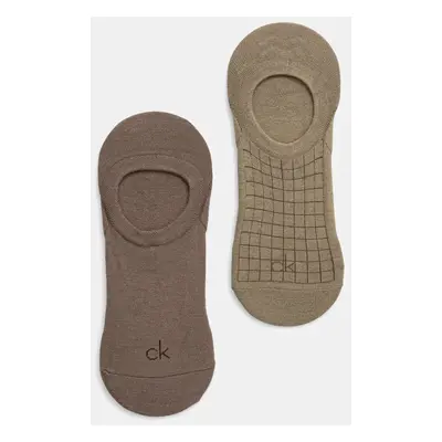 Ponožky Calvin Klein 2-pack pánské, zelená barva, 701231366