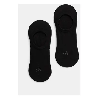 Ponožky Calvin Klein 2-pack pánské, černá barva, 701231366