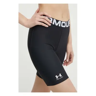 Tréninkové šortky Under Armour HG Authentics černá barva, s potiskem, medium waist