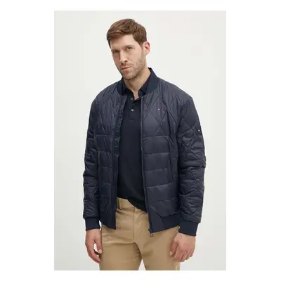 Bomber bunda Tommy Hilfiger tmavomodrá barva, přechodná, MW0MW36325