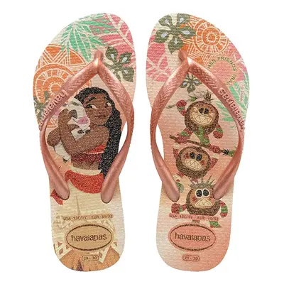 Dětské žabky Havaianas SLIM PRINCESS oranžová barva